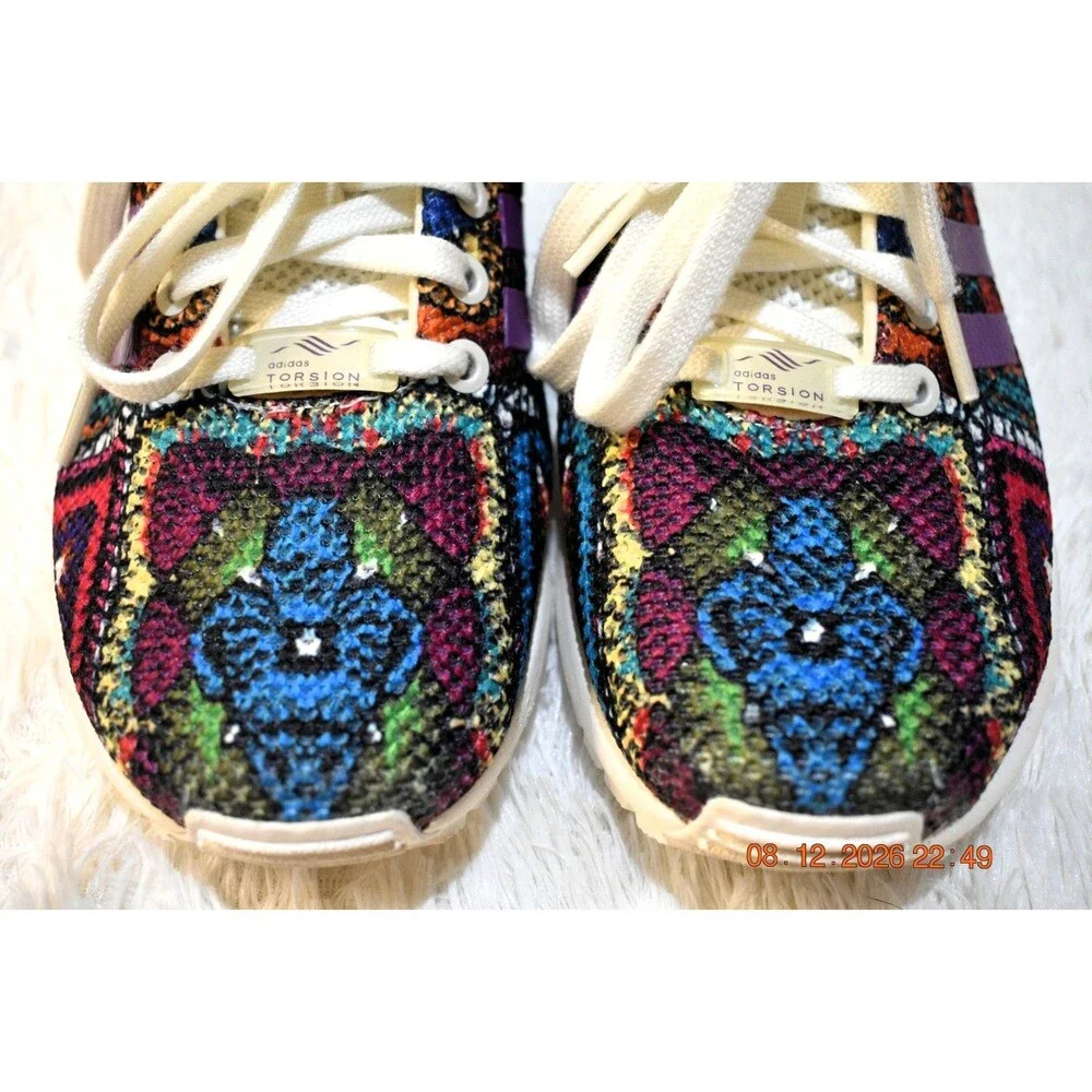 Adidas ZX Flux Torsion Multicolor Grape Sneaker Running - Women's Size 7.5